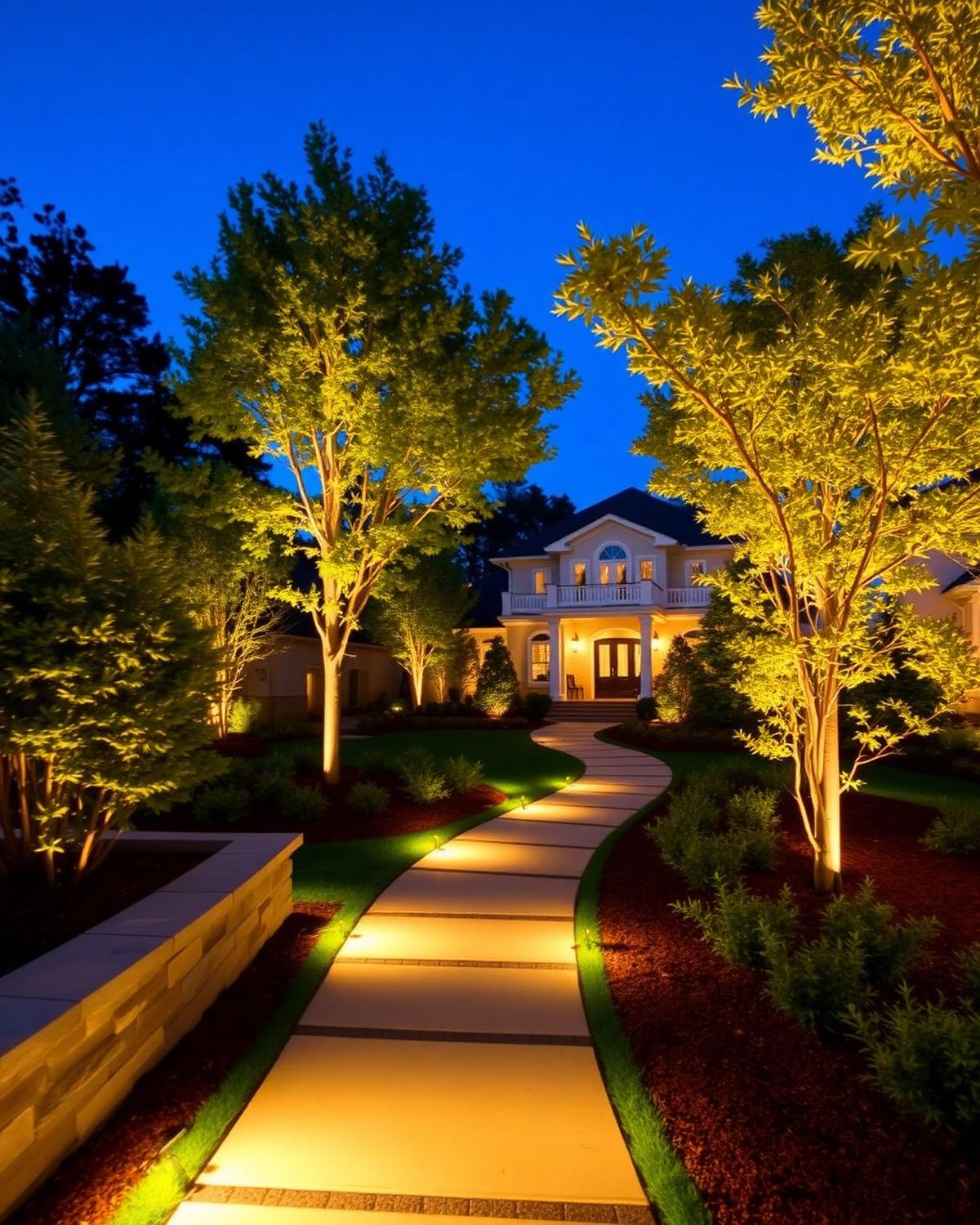 Manor House Exterior Lighting
